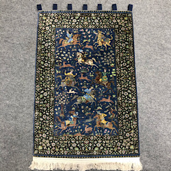 ペルシャ絨毯　クム産　