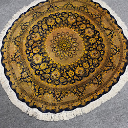 ペルシャ絨毯 円形 ラグマット